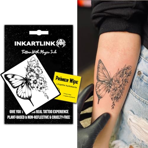 INKARTLINK semi-permanent temporary tattoo, gift for girls, butterfly tattoo for cute and sweet girls, waterproof and non-reflective, exquisite packaging, unique design (Butterfly 6)