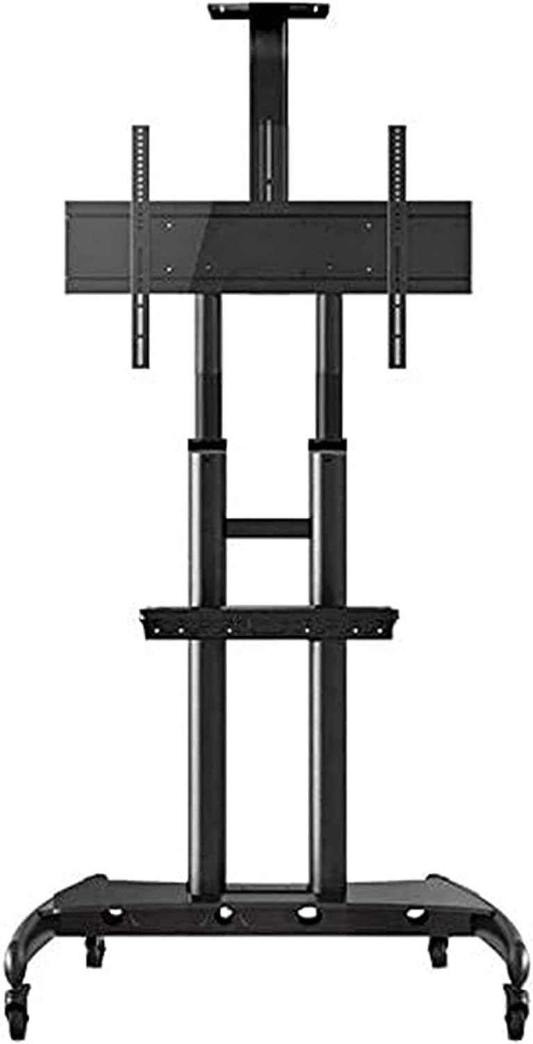 OLSKFUH Rolling Tv Stand, Mobile Tv Cart, Mobile Tv Stand, Upgraded Tv Bracket Mount Mobile Tv Cart With Tray Floor Stand, With Rotating Wheel Height Adjustable,