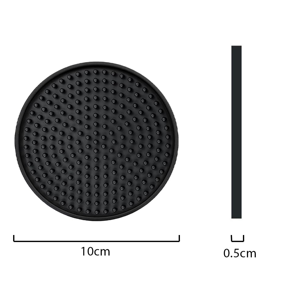 8 posavasos redondos de silicona, protectores antideslizantes para tazas y mesas para el hogar, cafetería, bar, hotel