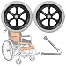 LIGUOYI Front Wheelchair Wheel - 2 Pcs - Wheelchair Front Caster, 6
