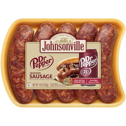 Johnsonville Uncooked Natural Casing Dr Pepper Bratwurst Pork Sausage Links 19oz package