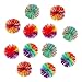 Produktbild 12Stücke Stringy Balls Sensory Fidget Stringy BallsRegenbogen Bunt Pom Ball Zum Stressabbau Wuschelball für Kinder und Erwachsene (Mehrfarbig)