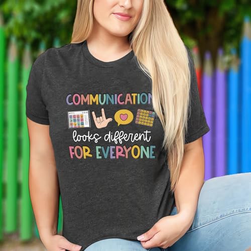 Teacher Shirts for Women Autism Speech Therapy T-Shirt Special Education Mental Health Teacher T-Shirt SLP Graphic Tee Top 6
