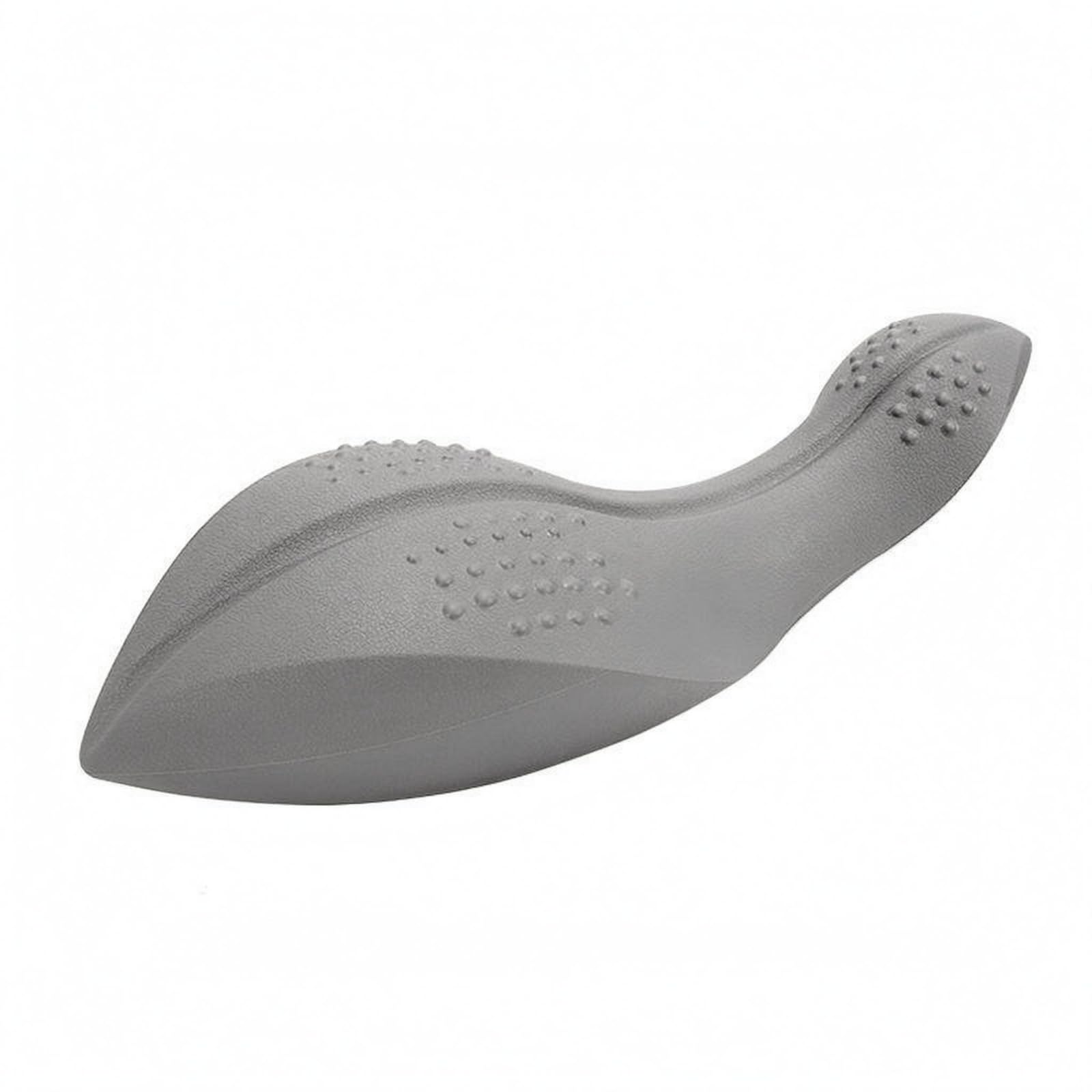 Textured Dolphin-Shaped Pilates Device Raised Bump Dots Spinal Support Coach Curved Stretching Support Block, Gray-image-10