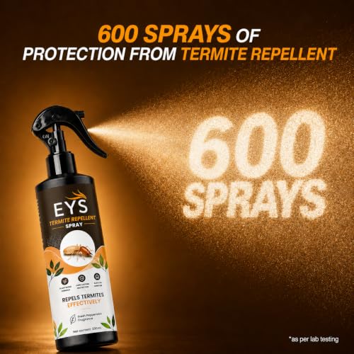 Image of EYS Termite Repellent Spray for Termites and Borers, 240ml, Liquid, Natural Herbal Extracts and Peppermint Oil, Baby and Pet Safe, Pack of 2