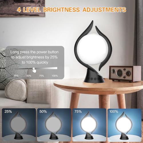 Voraiya Light Therapy Lamp 10000 Lux, UV-Free Therapy Light with 5 Brightness & 3 Color Temperature, 4 Timer & Memory Function, Full Spectrum, Bright Seasonal Sun Light Lamp for Bedroom, Office - Image 4