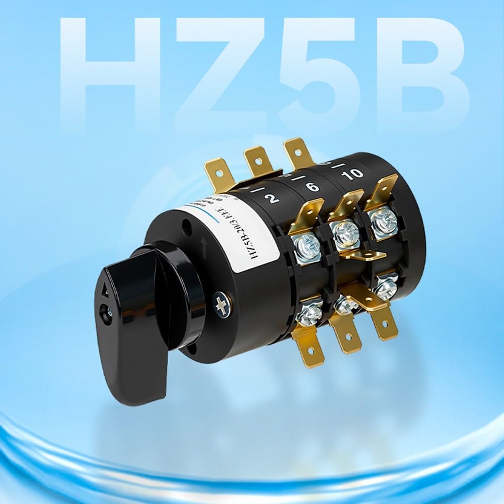 Interrupteur rotatif SZW26-20 440 V 20 A Triphasé marche avant marche arrière avec boîtier de protection IP65 pour moteur industriel