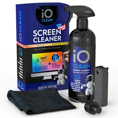 Screen Cleaner Spray (16oz + mini Cleaner) – Best Large Cleaning Kit for LCD LED OLED TV,...