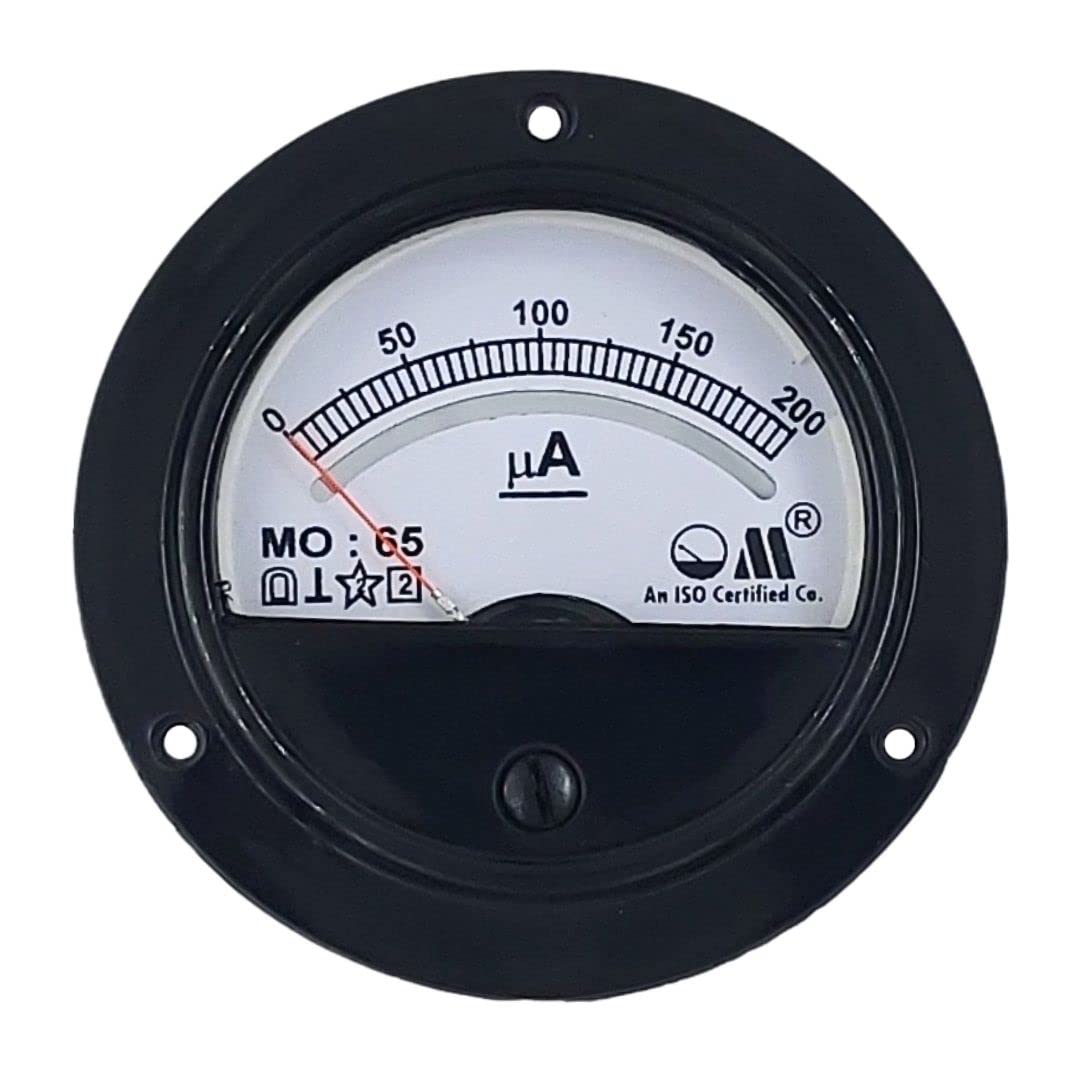 Om Meters MO-65 Round Moving Coil Analog Panel Meter 200uA Micro Ammeter (Black) (80mm) (B0B3D54JNL) Amazon Price History, Amazon Price Tracker