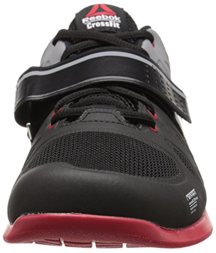 Reebok Men's Crossfit Lifter 2.0 Training Shoe, Black/Flat Grey/Excellent Red, 11.5 M US