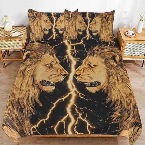 Juego de ropa de cama de microfibra suave BlitzLöwe con diseño de animales 2