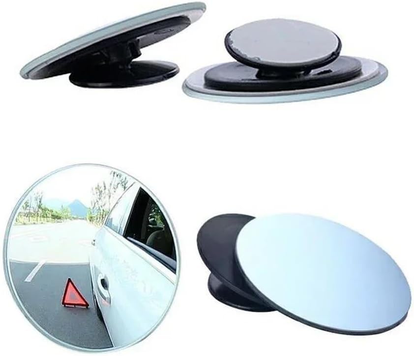 Generic Side Blindspot Mirror Car Blind Spot Rear View Mirror Wide Angle Adjustable Small Round Mirror Rotation Reverse Auxiliary Rearview Convex Mirror