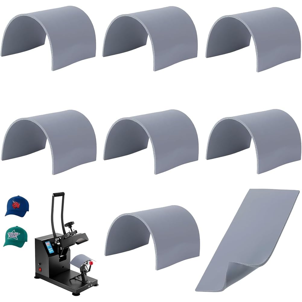 UDSKNV[KSL Silicone Heat Pad-Double-Sided Foam Mat(1/8" X 4" X 8") 8 Pieces, for Hat, Pocket, Sleeve HTV Vinyl Transfer, DIY Projects