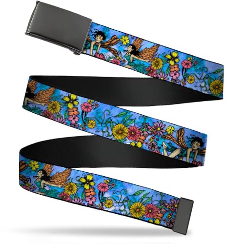 Buckle-Down Men's Web Belt Tattoo Johnny Fairies, Multicolor, 1.5