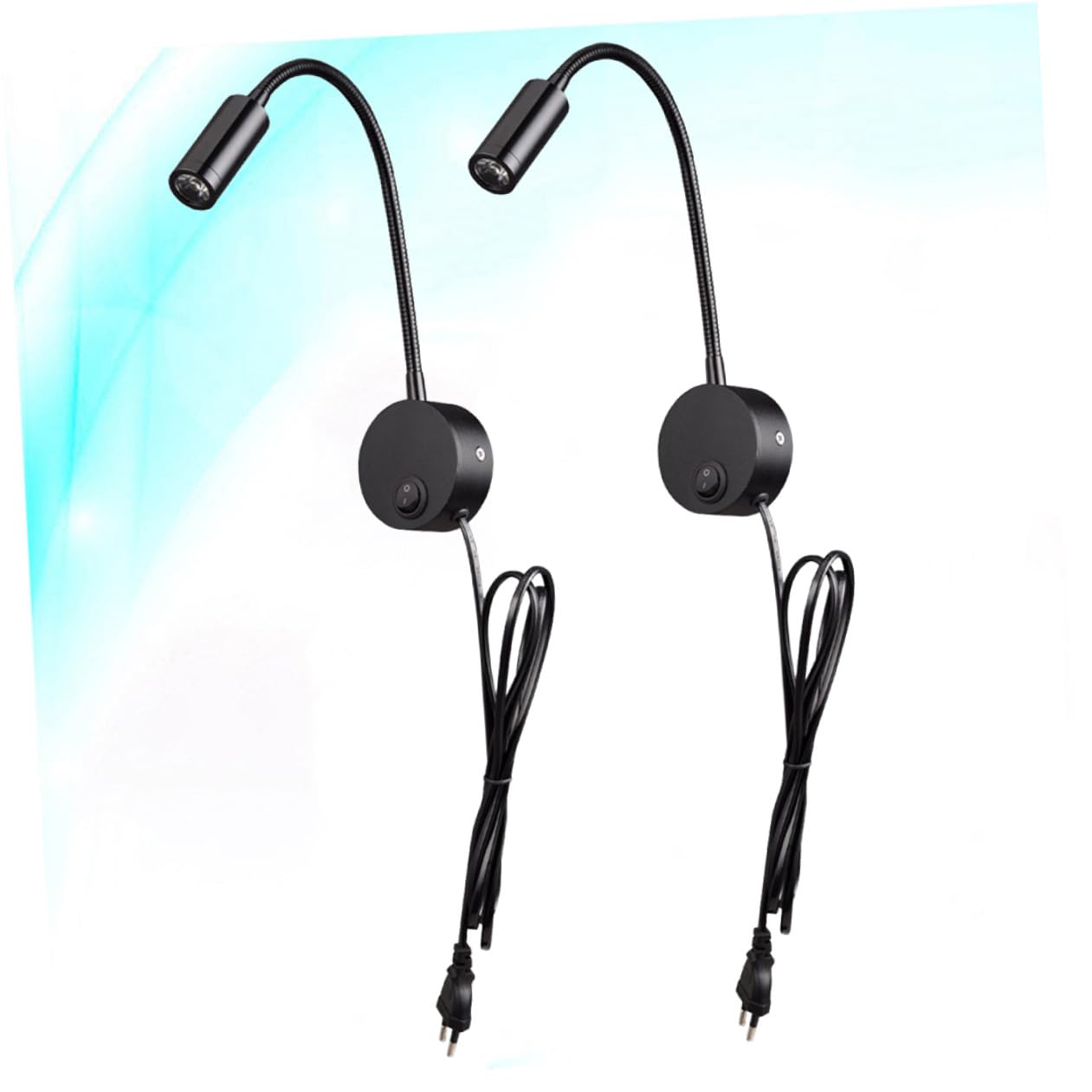 Operitacx 2 Piezas Luz LED de Lectura Lámpara de Pared Flexible para Dormitorio con Iluminación Direccional Suave y Ajustable para Estudiar y Trabajar