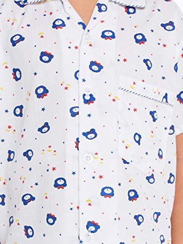 Image of Fuzzy Bear Baby Boy's Cotton Printed Night Suit Set Pack of 1