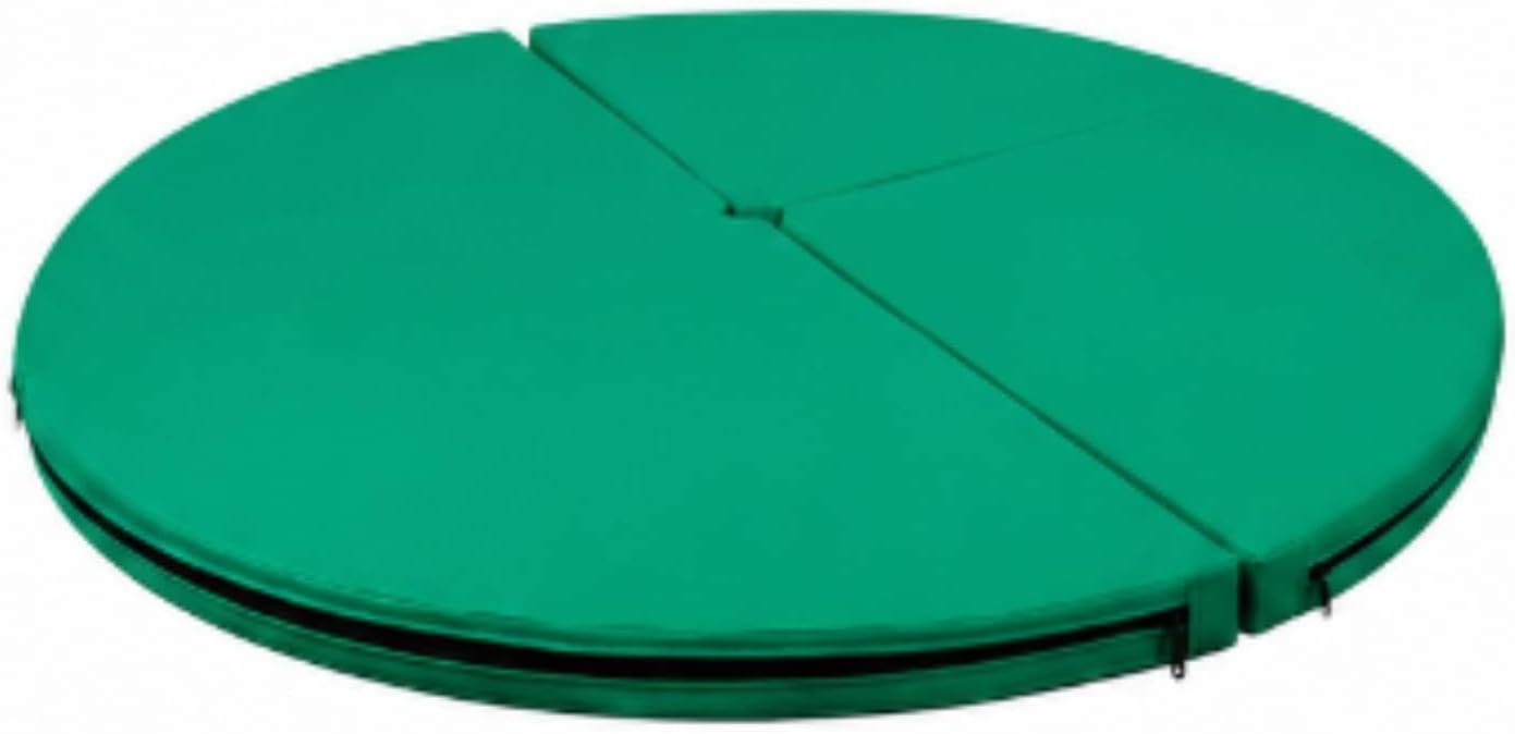 Performance Mat Joint Protection Round Gymnastics Mat Portable Thick Pad for Gym, Green, Diameter 120cm, Thickness 3cm