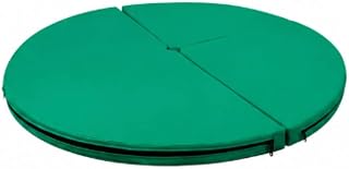 Gymnastics Round Exercise Mat Training Pad Landing Mat Thick With Foldable Build for pole dance elevated training stretching studio routines home, Green, Diameter 120cm, Thickness 3cm