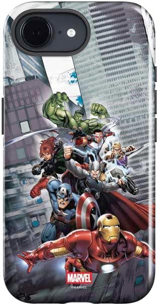Skinit Impact Phone Case Compatible with iPhone 16e - Officially Licensed Marvel Avengers Team Design