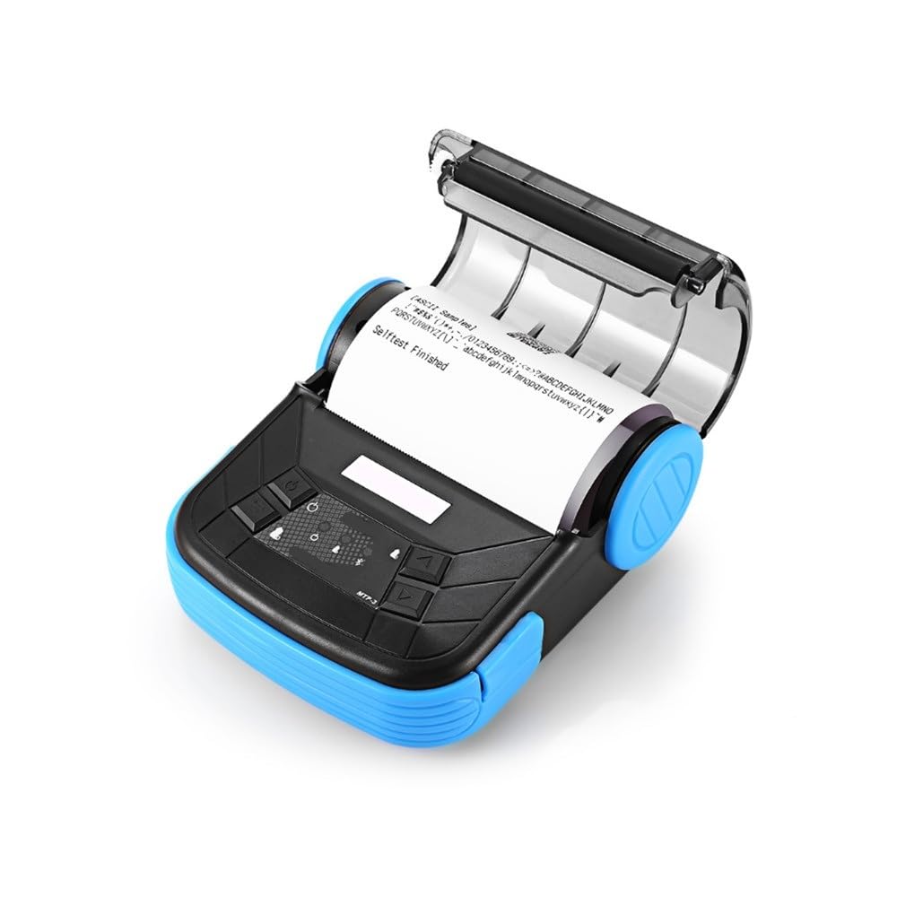 Imprimante Portable, Mini imprimante Thermique Portable POS Bluetooth for factures 80 mm(Zwart)