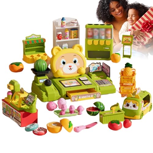 Caja registradora para niños pequeños, caja registradora de juego de simulación, caja de juguete creativa para caja registradora | Juguete de caja de supermercado, juego de registro Co