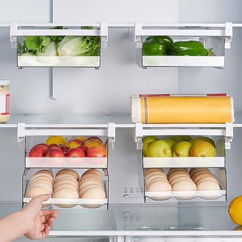 Cajón de almacenamiento para nevera con diseño pullout ajustable para comida 4