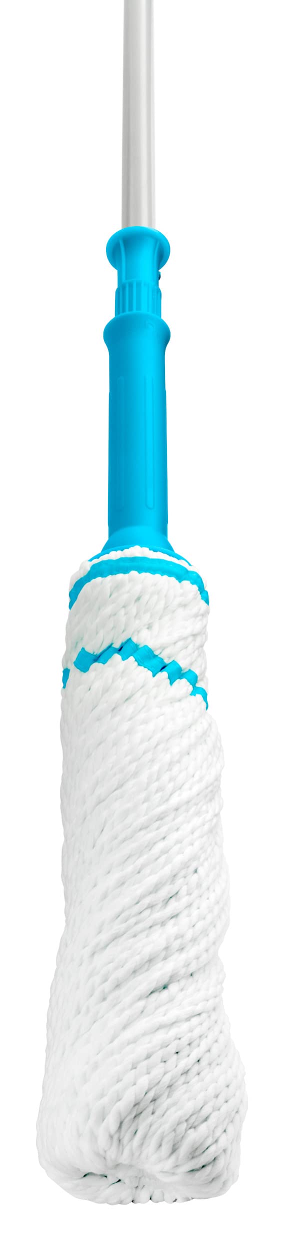 Mantraraj White Extendable Microfibre Twist Mop Kitchen Floor Cleaning Hardwood Tile Easy Twisted Wringing Water Wet Dry Super Absorbent