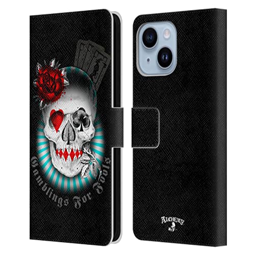 Étui portefeuille en cuir iPhone 14 Plus Head Case Designs finitions Alchemy