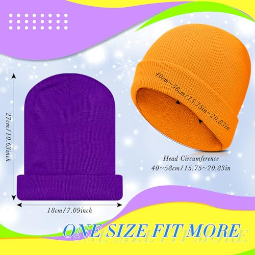 Image of Xtinmee 100 Pcs Kids Winter Beanie and Gloves Bulk Warm Knit Hat Stretchy Full Fingers Gloves Pack Unisex Cold Weather Set