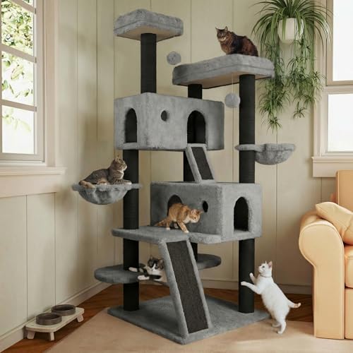 Árbol para gatos multisesión grande 66 pulgadas interior miniatura 1