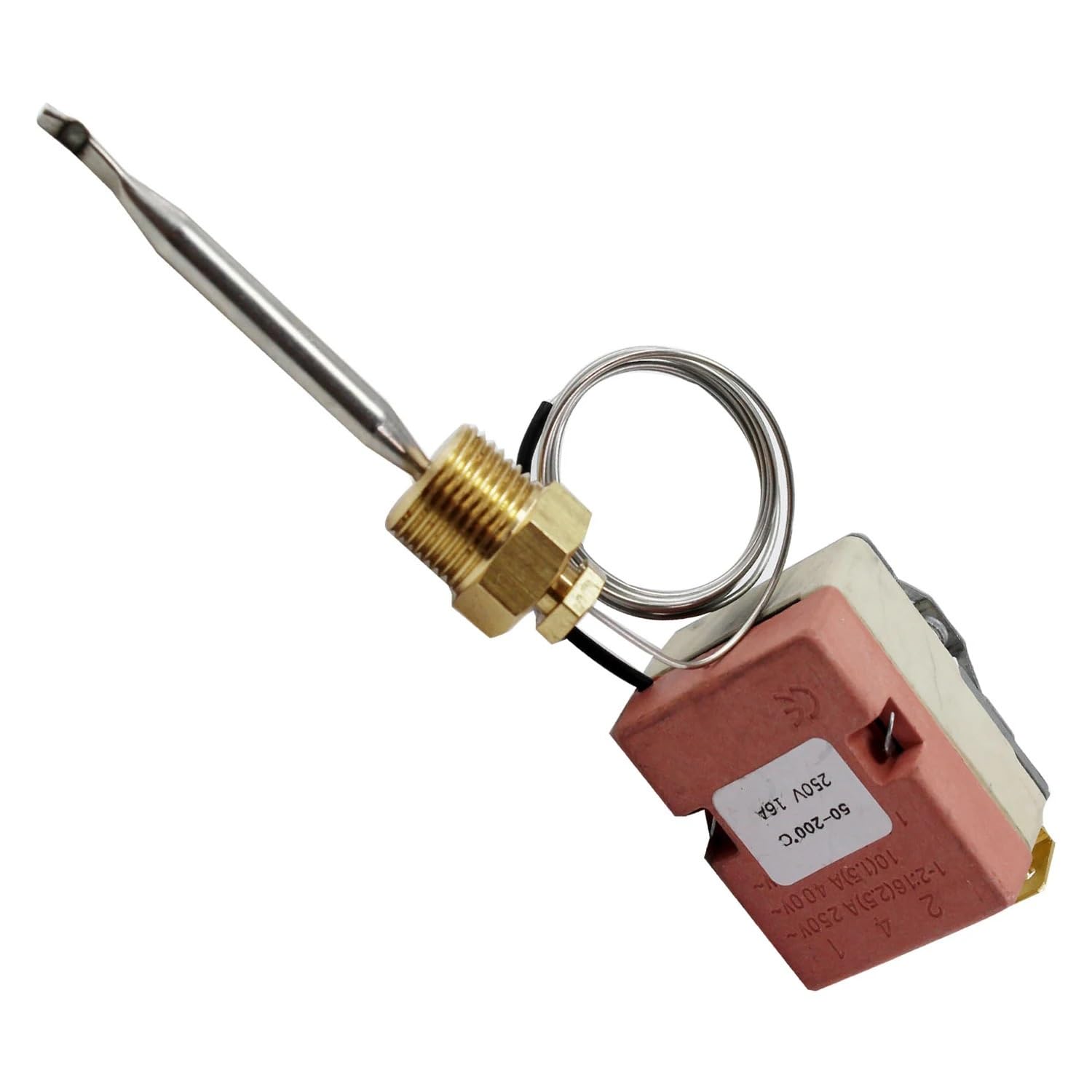 Piezas de Control del termostato freidora eléctrica 250V con tuercas latón 3/8 "rango temperatura 50~200 Kits cocina comerciales