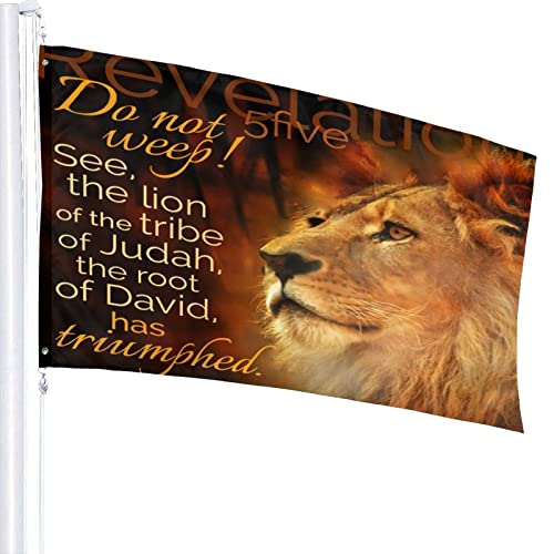 Ali Yee Tribe Of Judah Lion 3X5 Feet Flag -Uv Fade Resistant Flag For Outdoor House Porch Welcome Holiday Decoration, Garden Flag. #TOP1