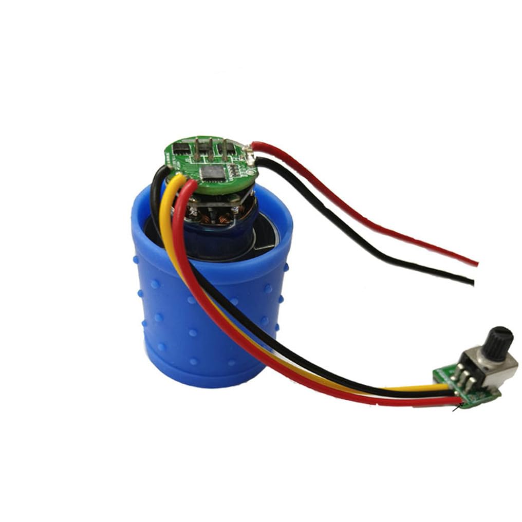 100000RPM High Speed Aluminum Alloy Impeller Ducted Brushless Motor with Speed Governor Brushless Turbo Fan Motor DC9-12V/7-24V (12V PWM Speed Control)