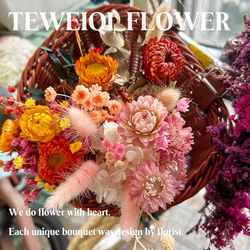 Ramo de flores secas naturales TEWEIQI 20 piezas miniatura 4