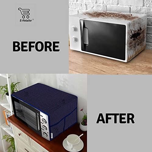 Image of Polyester 3-Layered Microwave Oven Top Cover With 4 Utility Pockets Suitable for Upto 30 Liter (Size-36x14 Inches Inches,Color- Purple)