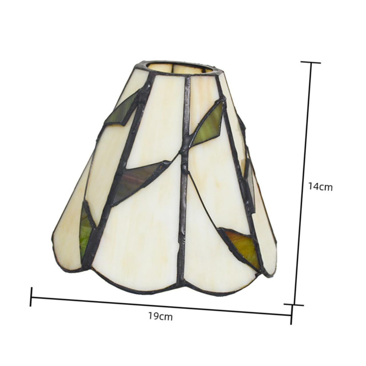 Dekorativer Lampenschirm aus Glas in Beige für Hängelampen