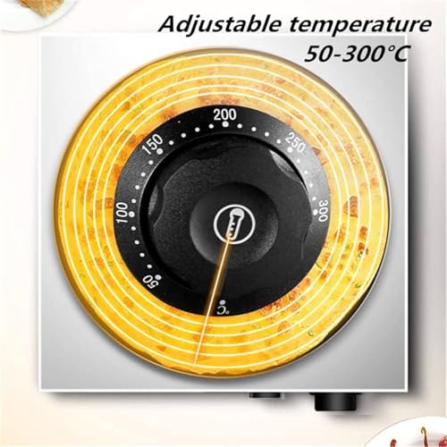 DPLXQPP Electric Crepe Griddle,2800w Electric Griddle with Adjustable Temperature Knob,Electric Traditional Griddle,Crepe Griddle for Making Crepes,Griddles,Eggs,Omelettes,Burgers,220V