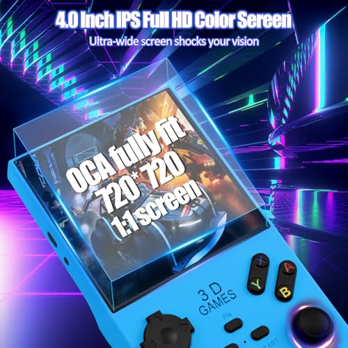 2026Newly Upgraded V40 MAX Retro Handheld Game Console with 256G Built-in 20000+ Classic Games, 4.0 Inch 4K HD IPS Screen Open Source Linux System, 4000mAh Battery, Portable Pocket Video Game Console