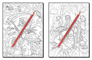 Paperback Nightmare: A Horror Coloring Book with Terrifying Monsters, Evil Women, Dark Fantasy Creatures, and Gothic Scenes for Relaxation Book