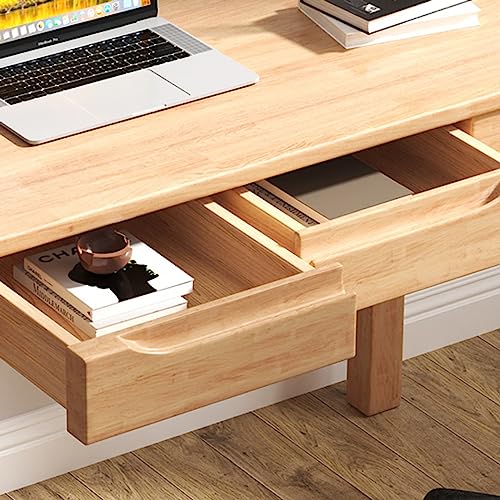 Bureau d'ordinateur en bois massif moderne avec 2 tiroirs de 39" - 6