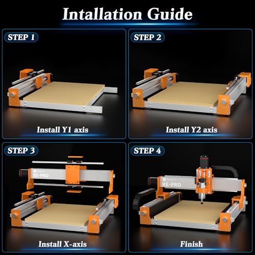 Image of FoxAlien X & Y axis Linear Guide Rails Upgrade Kit for XE-PRO CNC Router Machine Engraving Accuracy Improve