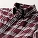 Lands' End Men's Long Sleeve Flagship Flannel Shirt Lush Burgundy/Ivory Plaid Tall X-Large