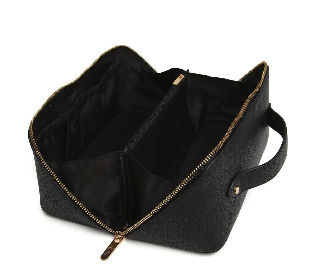 Luksusowe etui na kosmetyki marki Alice Wheeler London Train Case kosmetyczka kosmetyczka dla kobiet 3! Różne rozmiary, Czarny, Mini, Kosmetyczka