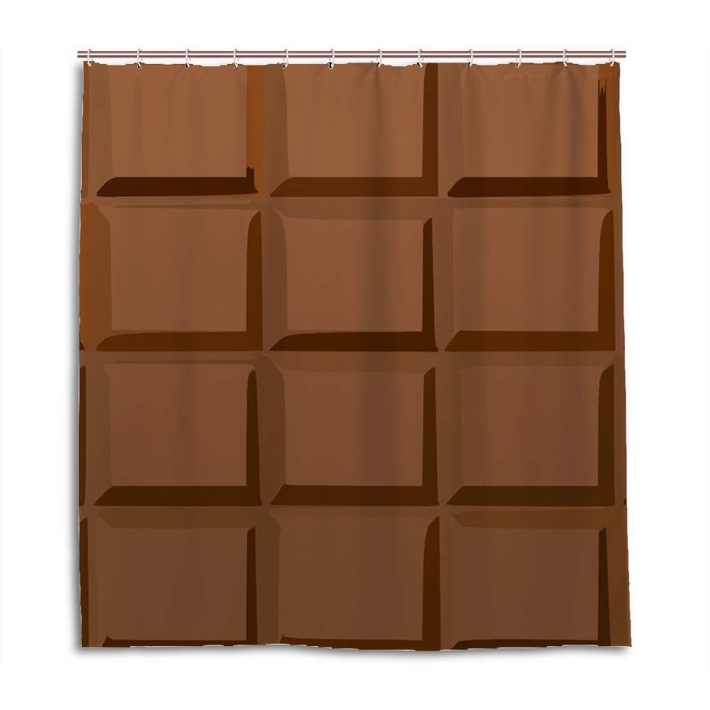 Rideau de douche marron CHEHONG lavable pour stopper les éclaboussures et simplifier le ménage