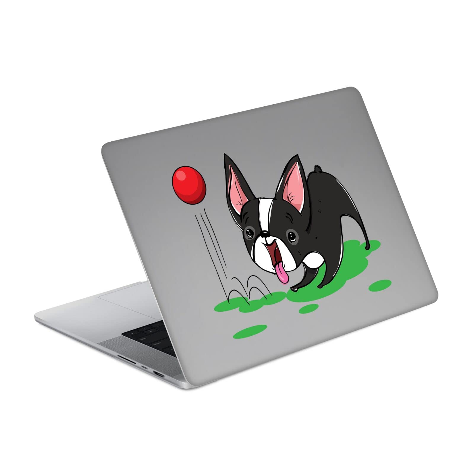 Vinyle Terrier de Boston Grace pour MacBook Pro 14, idéal au bureau