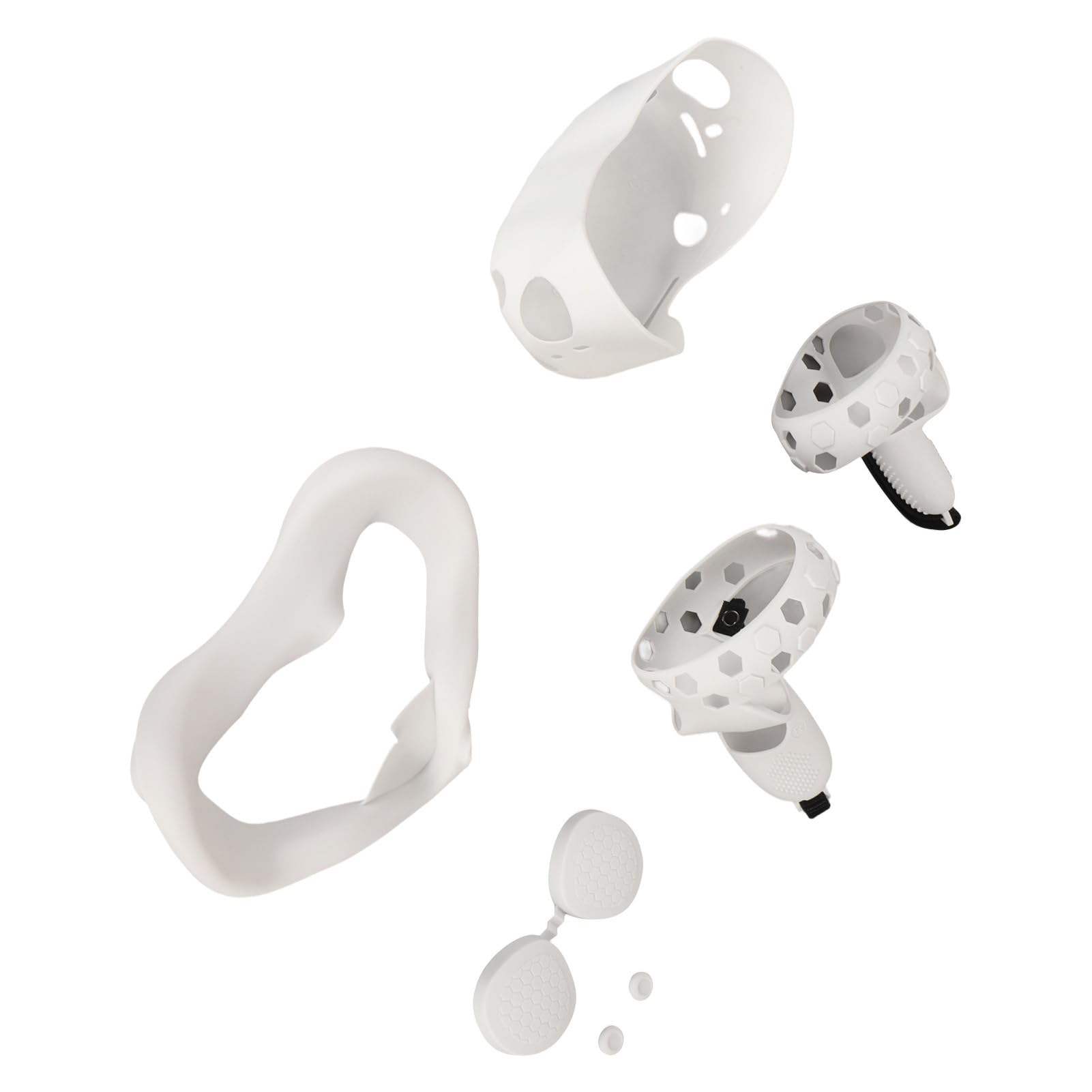 Acouto Set di Cover in Silicone da 5 Pollici per 2 Include Cover per Controller VR Shell Shakes Stick Bianco è Progettato per Proteggere il Set di in Silicone da 5 Pollici per 2 di in (WHITE)