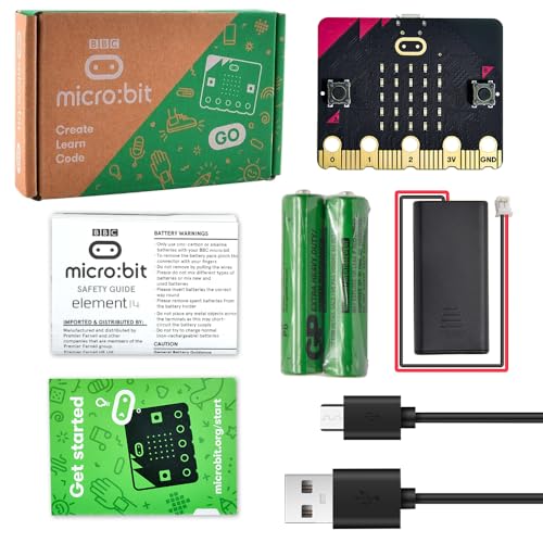 KEYESTUDIO MICROBIT V2.2 GO KIT Microbit v2 Go Accessories for Beginners Programming Micro:bit LED Matrix Sound Light and Temperature Sensor