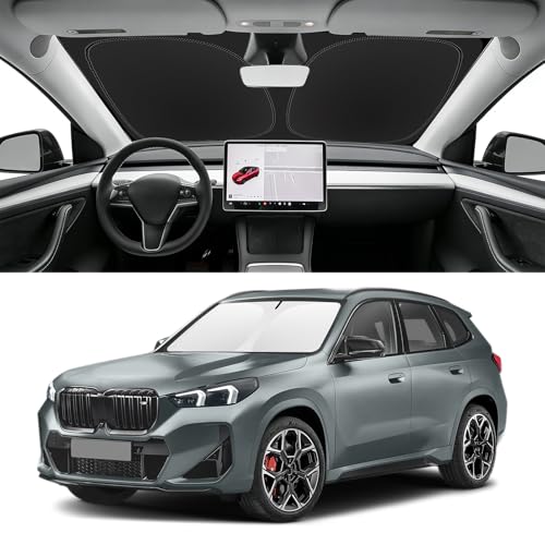 SLOGENTO Custom Fit Windshield Sun Shade for BMW X1 2016-2026, Blocks UV & Heat, Front Window...