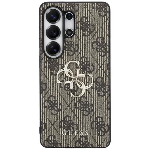 Image of CG MOBILE Guess [Official Licensed], Protective Case Designed for Galaxy S26 Ultra (2026) | 4G PU Case with Big 4G Metal Logo & Classic Logo - Brown