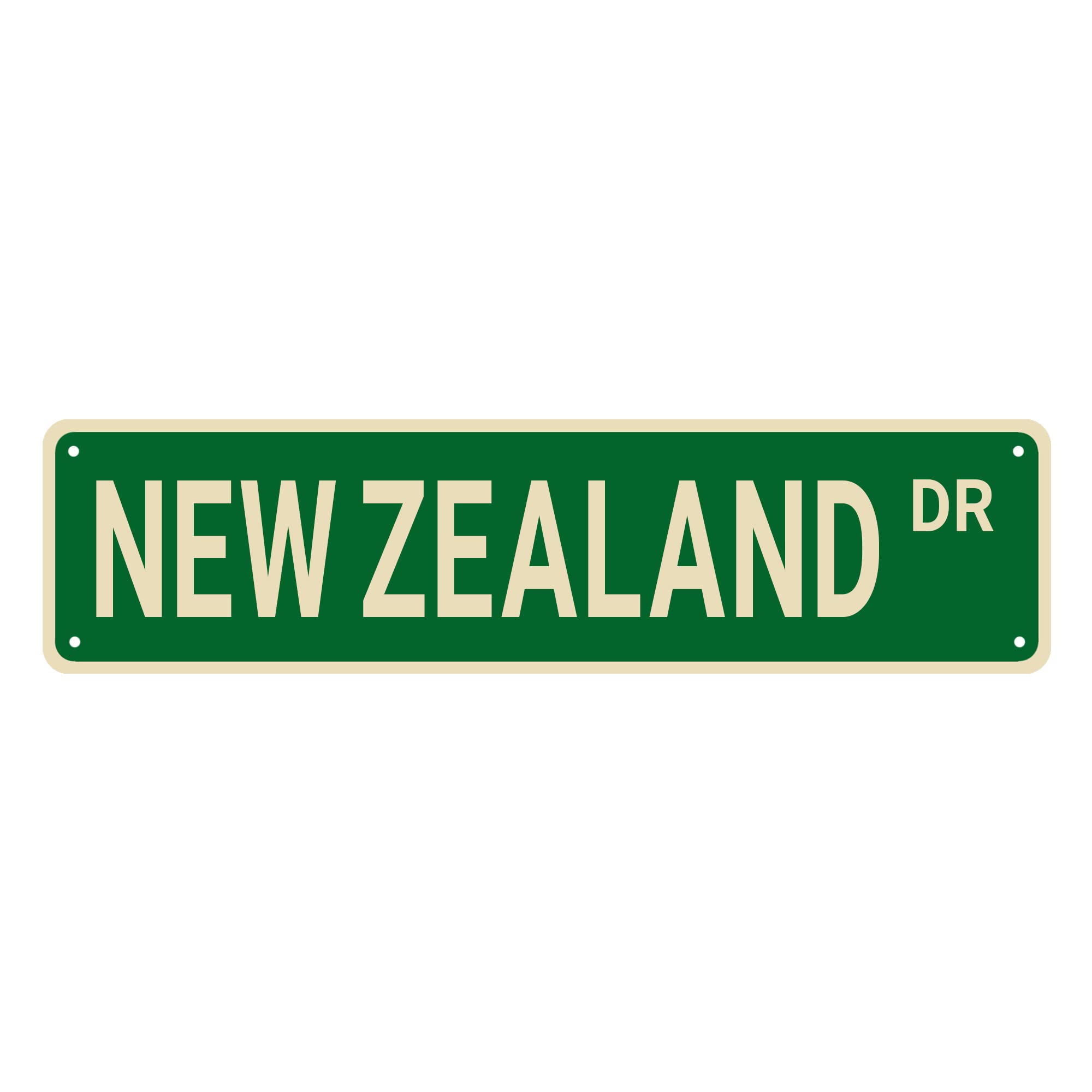 Sitrmgh Sign New Zealand Street S, New Zealand Decor New Zealand Gift, Wall Decor For Home/Driveway/Man Cave/Bar, Quality Metal S 16X4 Inch